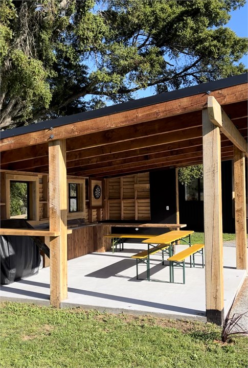 Shared Covered Outdoor Barbeque area