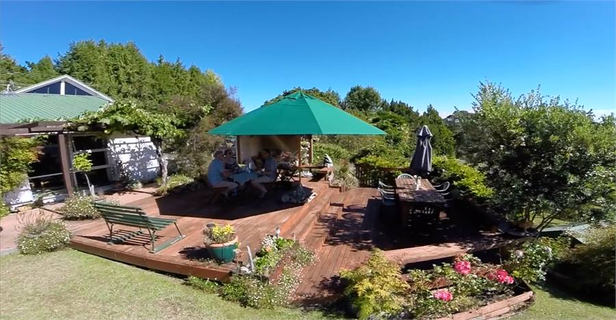 The Farmstay's Private Deck with Barbeque