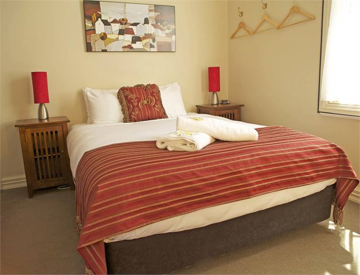 Queen bed with great sun