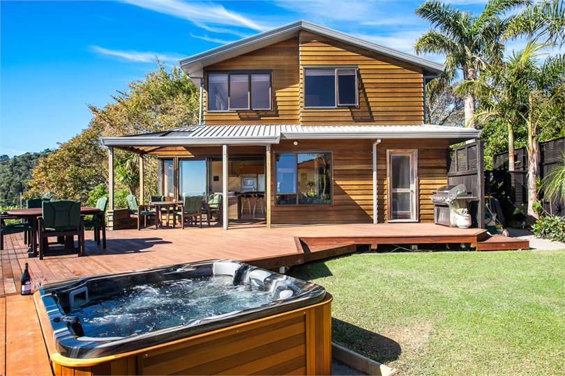 Large deck and spa pool