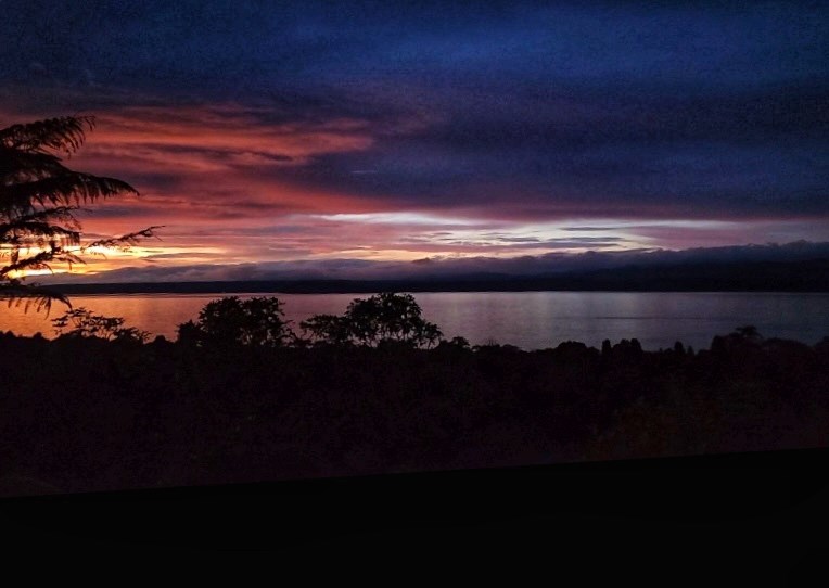 Sunrises across the lake are spectacular