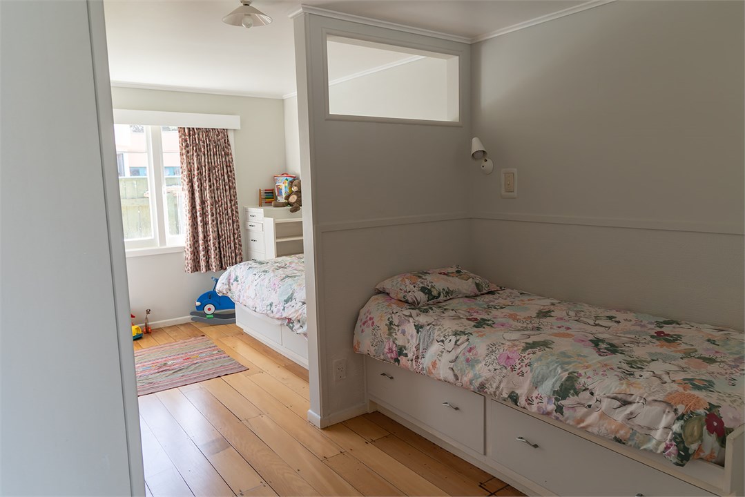 bedroom 1 with 2 built in single beds