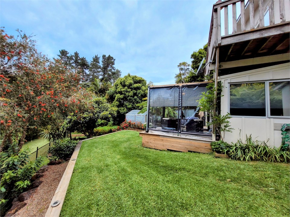 lawn & retaining wall