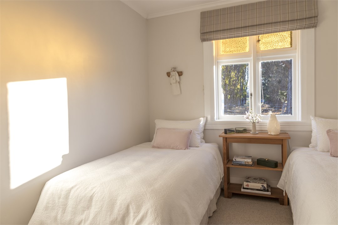 The twin room has two king single beds.