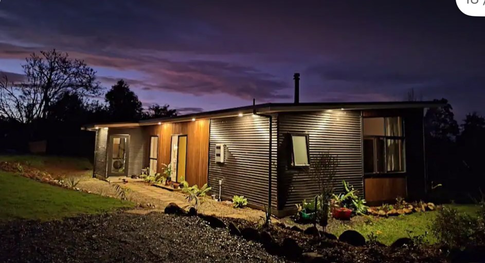 Entrance of the house at night