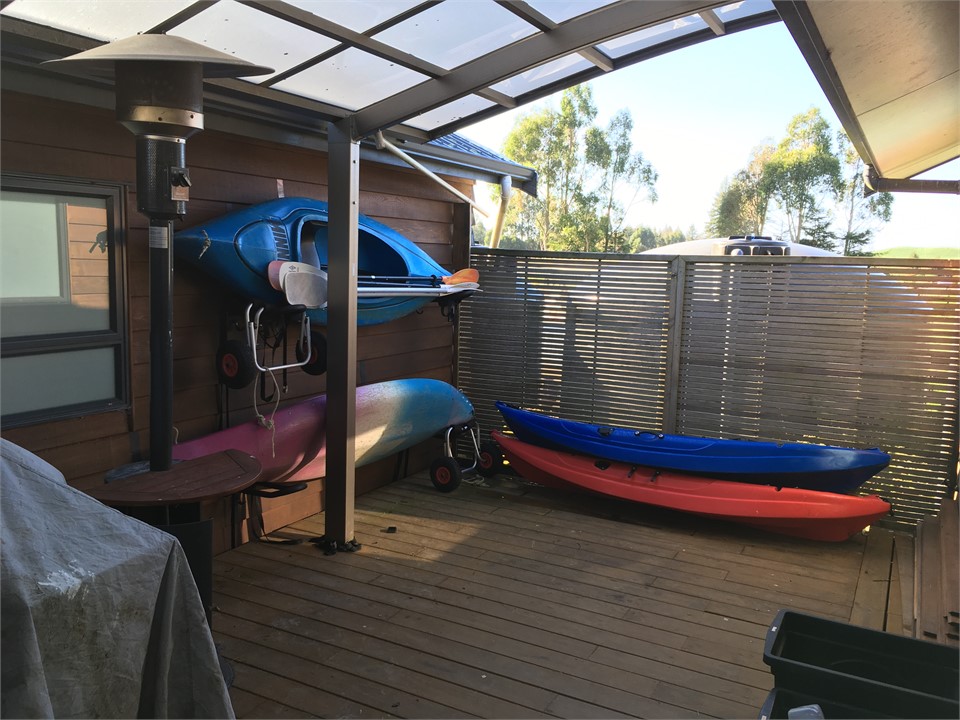 Covered BBQ and storage area