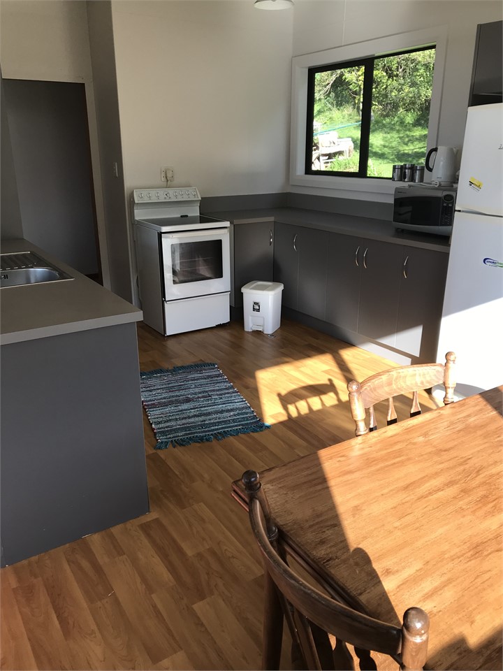 View from dining area to kitchen area