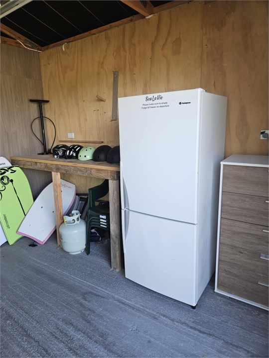 Outside spare fridge to use