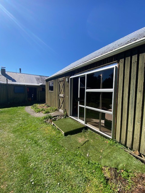 Main house in background