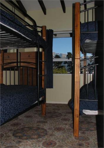 Bunkroom - sleeps four, great views of Mount Hutt.
