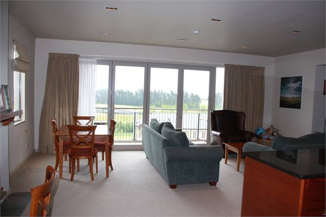 Living Area with views to Mt Hutt and golf course.