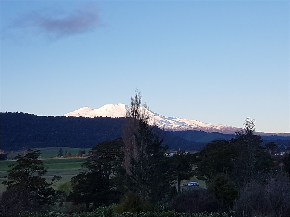 Sun setting on Mt Ruapehu