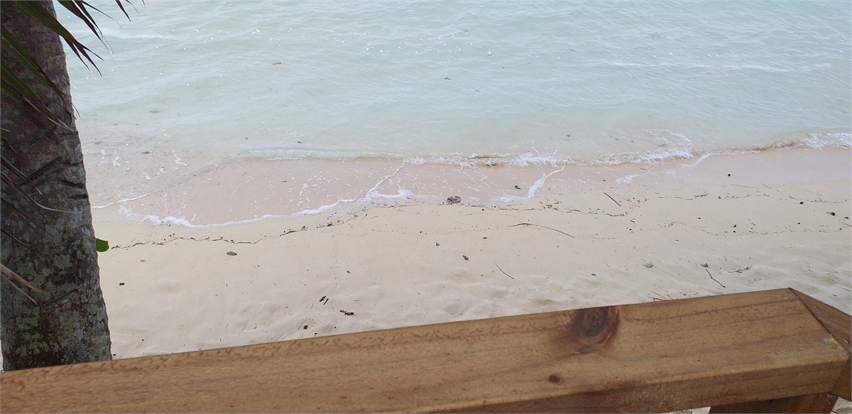 Waves breaking at our steps