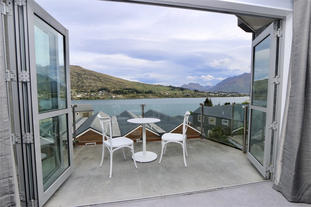 Lounge open doors to balcony