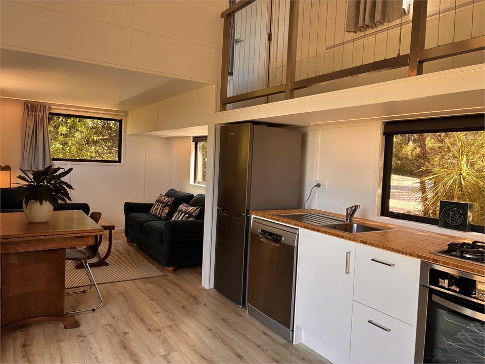 Full kitchen lounge in Tiny Home