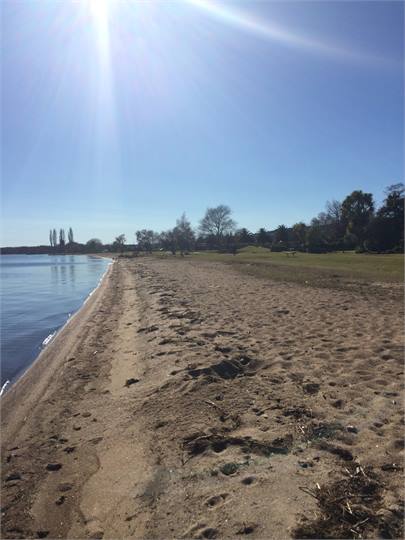 Lakeside outside the House