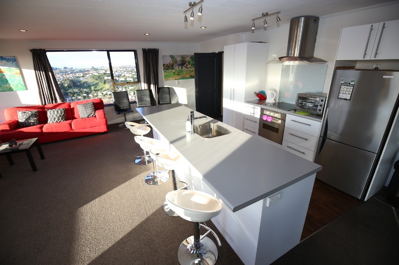 Modern kitchen with huge island