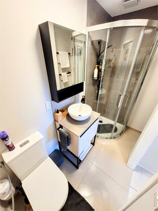 toilet, shower & vanity