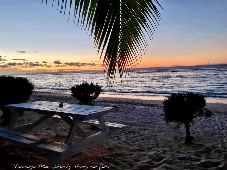 Beach and lagoon setting