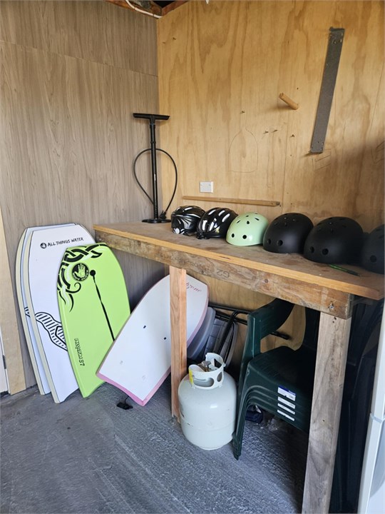 Boogie boards & helmets