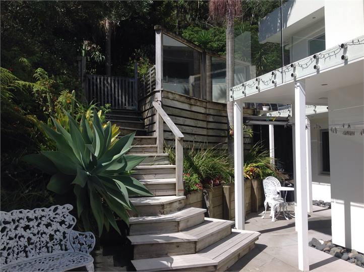 Upstairs to deck area