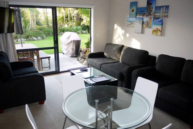 Lounge looking to outside from kitchen