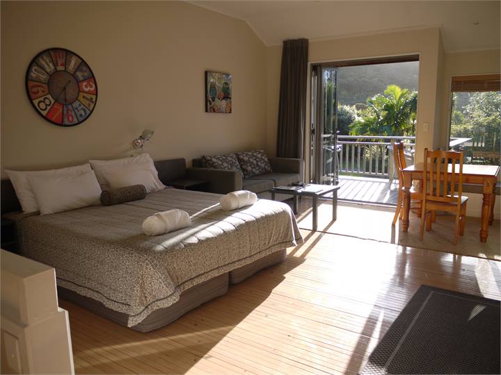 Large Living Area with Dining and Deck