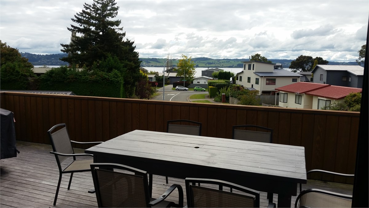 Lake views from  large deck