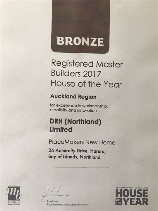 Recently built award winning home.