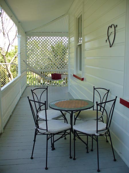 Side verandah with entrance from one of the bedroo
