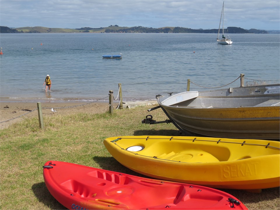 Dinghy and kayaks
