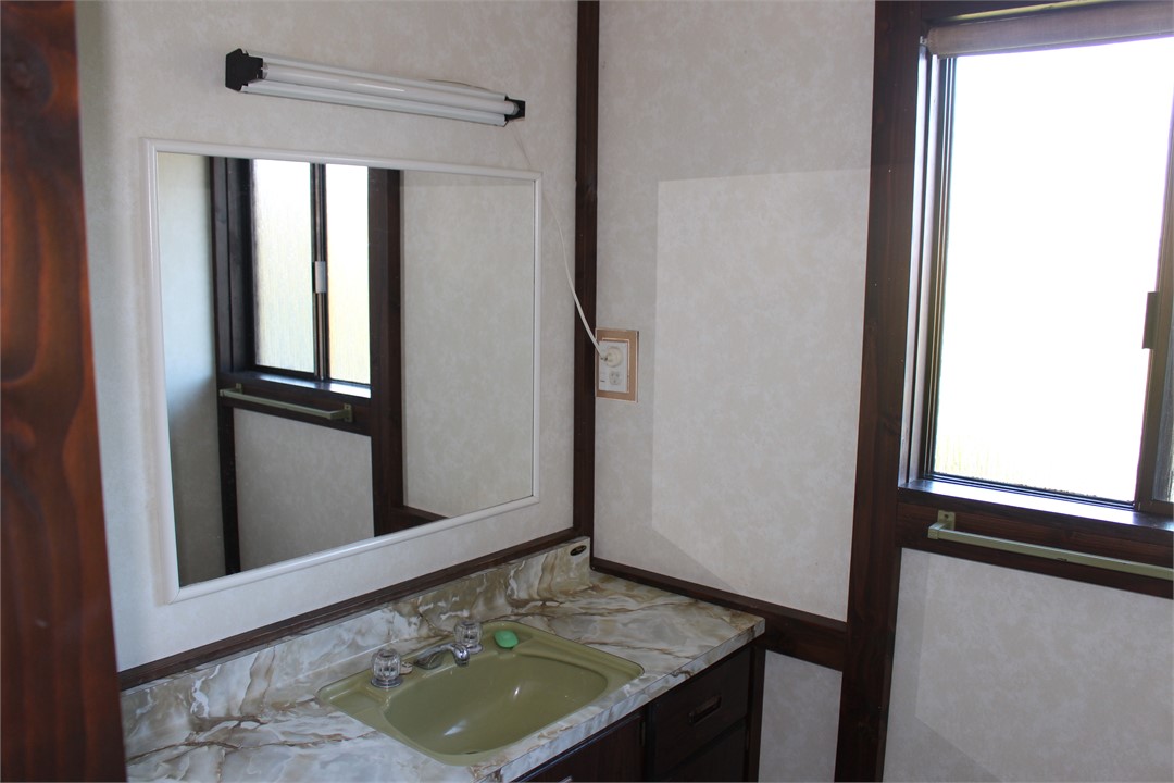 Upstairs bathroom with shower, separate toilet