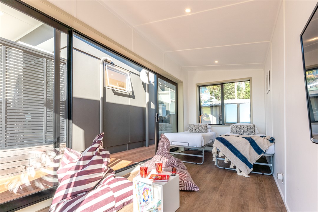 Bedroom 4 externally accessed with twin singles