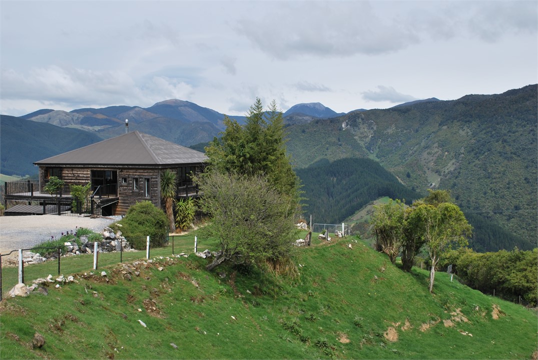 Lodge perched on the ridge