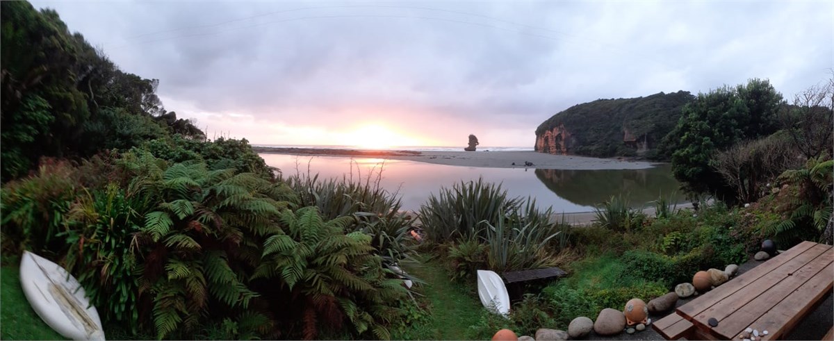 patio and track to beach