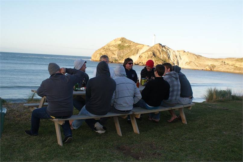 Drinks on the front lawn