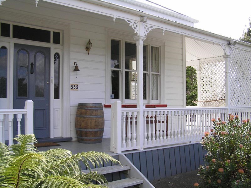 Front of the house with wrap around verandahs