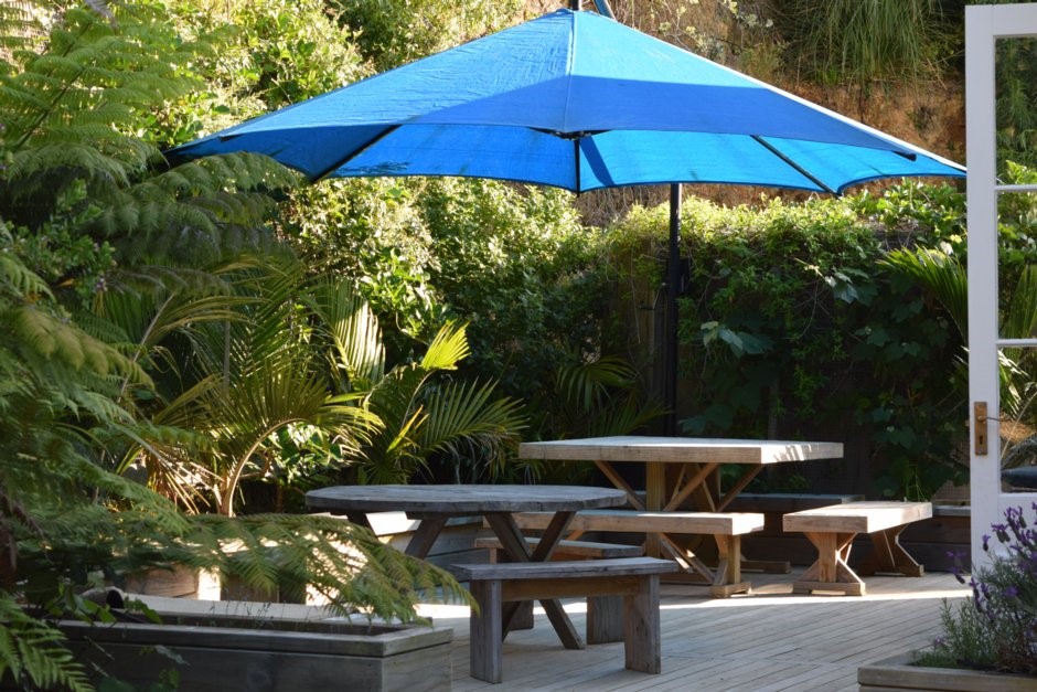 large deck at the back