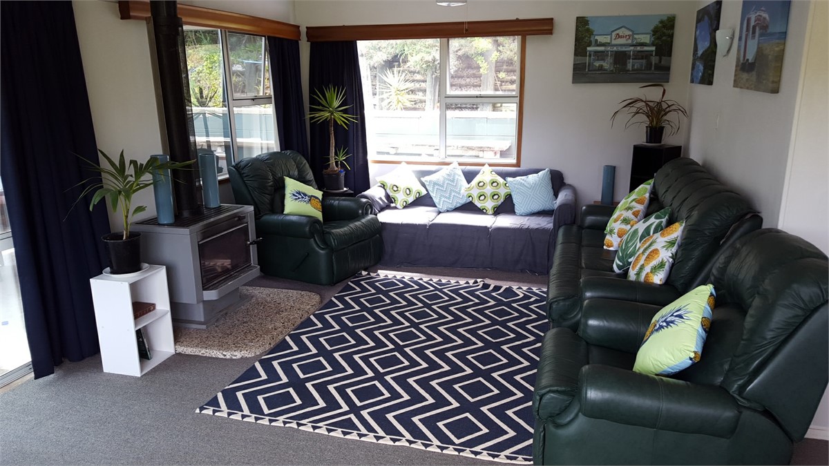 Inside lounge with a very comfy leather suite and 