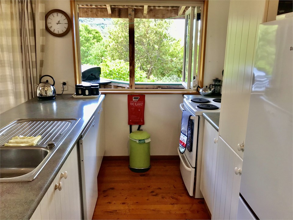 Kitchen with bifold window