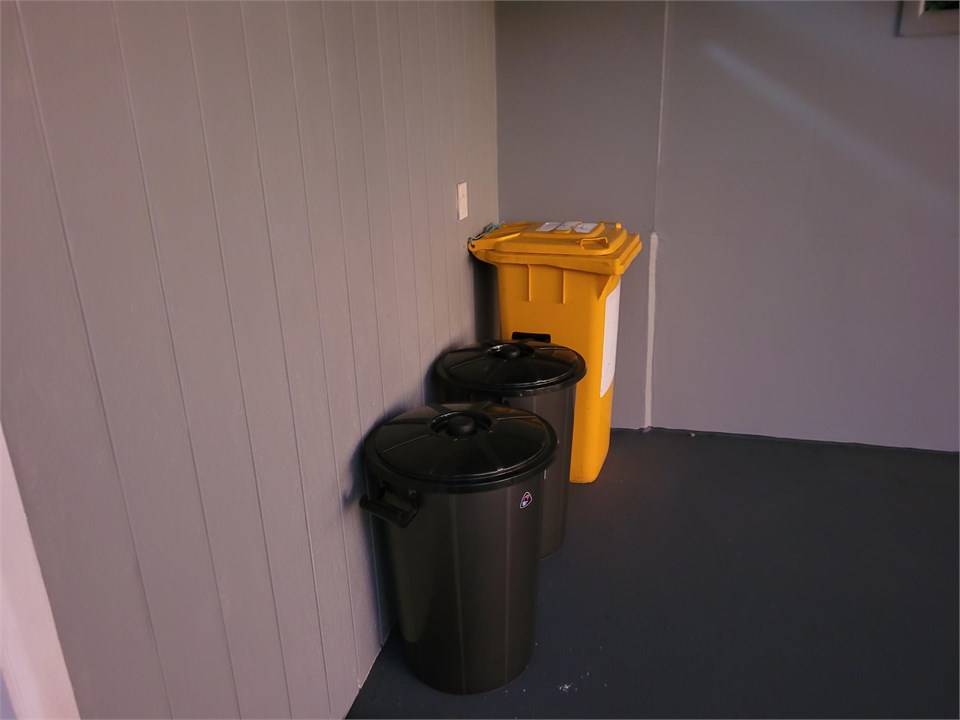 rubbish bins available