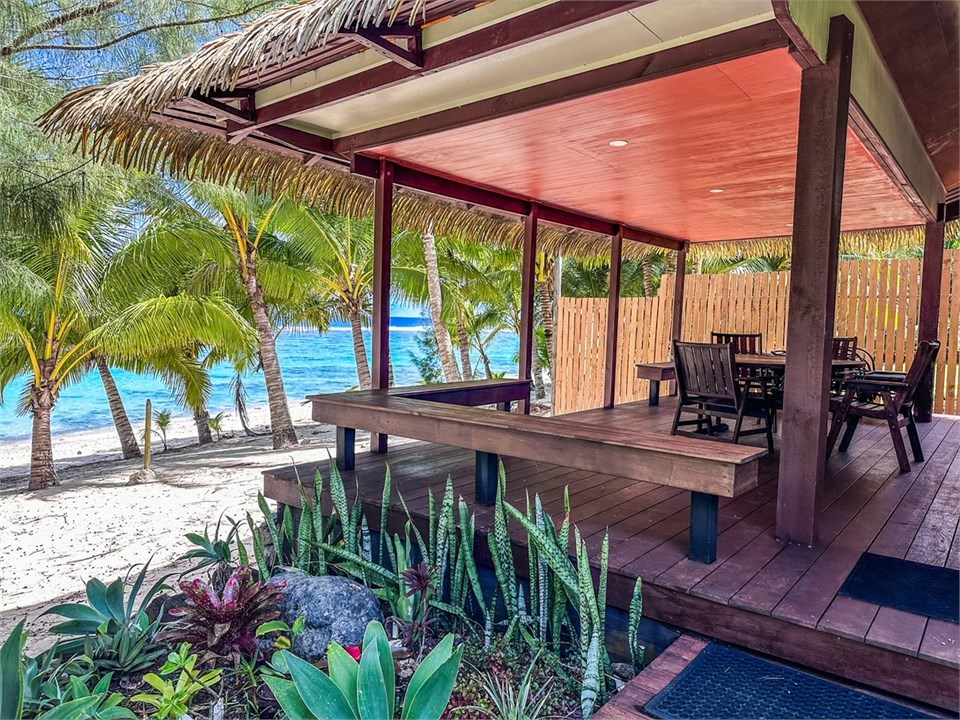 Sit back on the shaded deck and relax