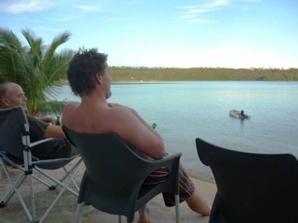 Lagoon watching on the deck