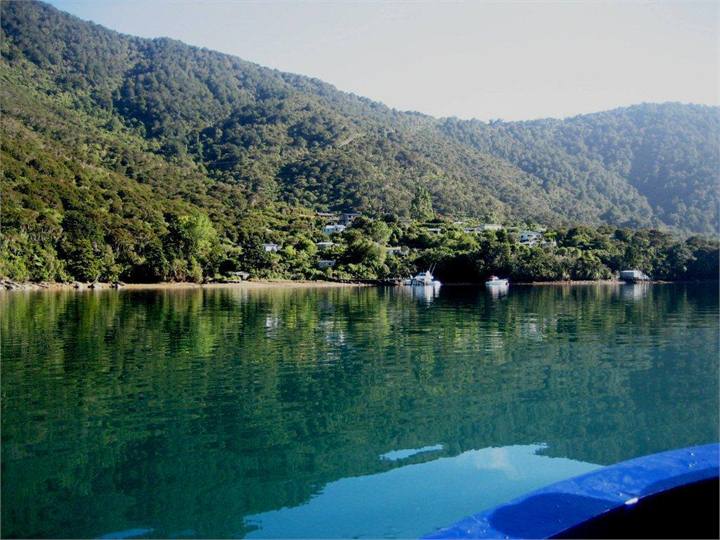 Looking into the bay where the cottage is