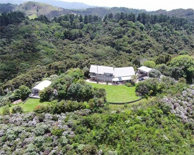 Aerial view shows seclusion for cottage guests