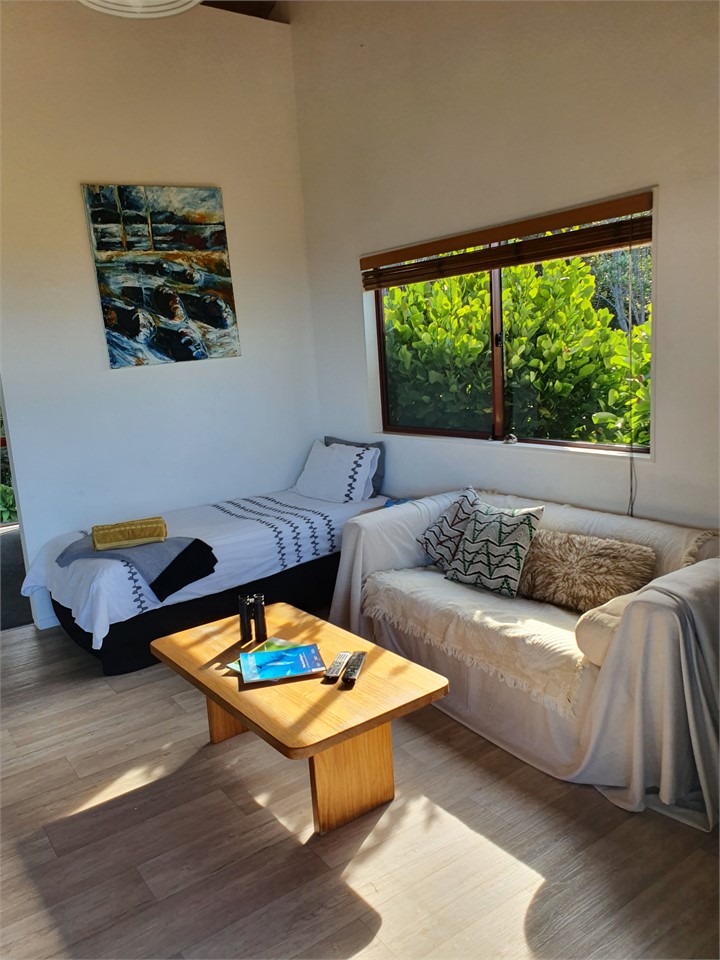 Single bed in living space