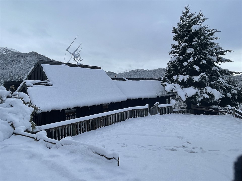 The carpark in the snow