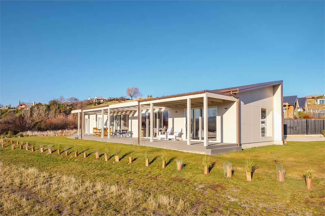 Front of house, note plants have grown a little