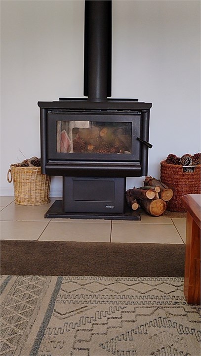 Log fire in main living room