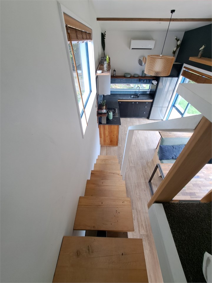 View from the loft stairs looking down